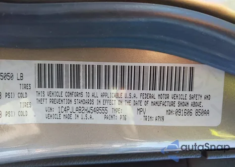 2017 Jeep Cherokee Sport Fwd from USA, damaged, VIN 1C4PJLAB2HW548555